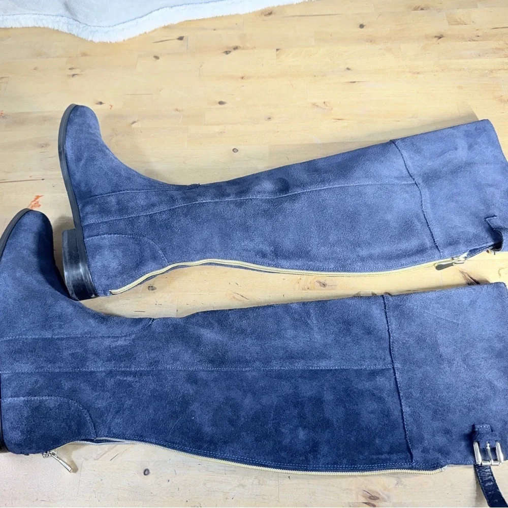Charles David Blue Suede Over the Knee Boots Women’s 6.5 Charles David